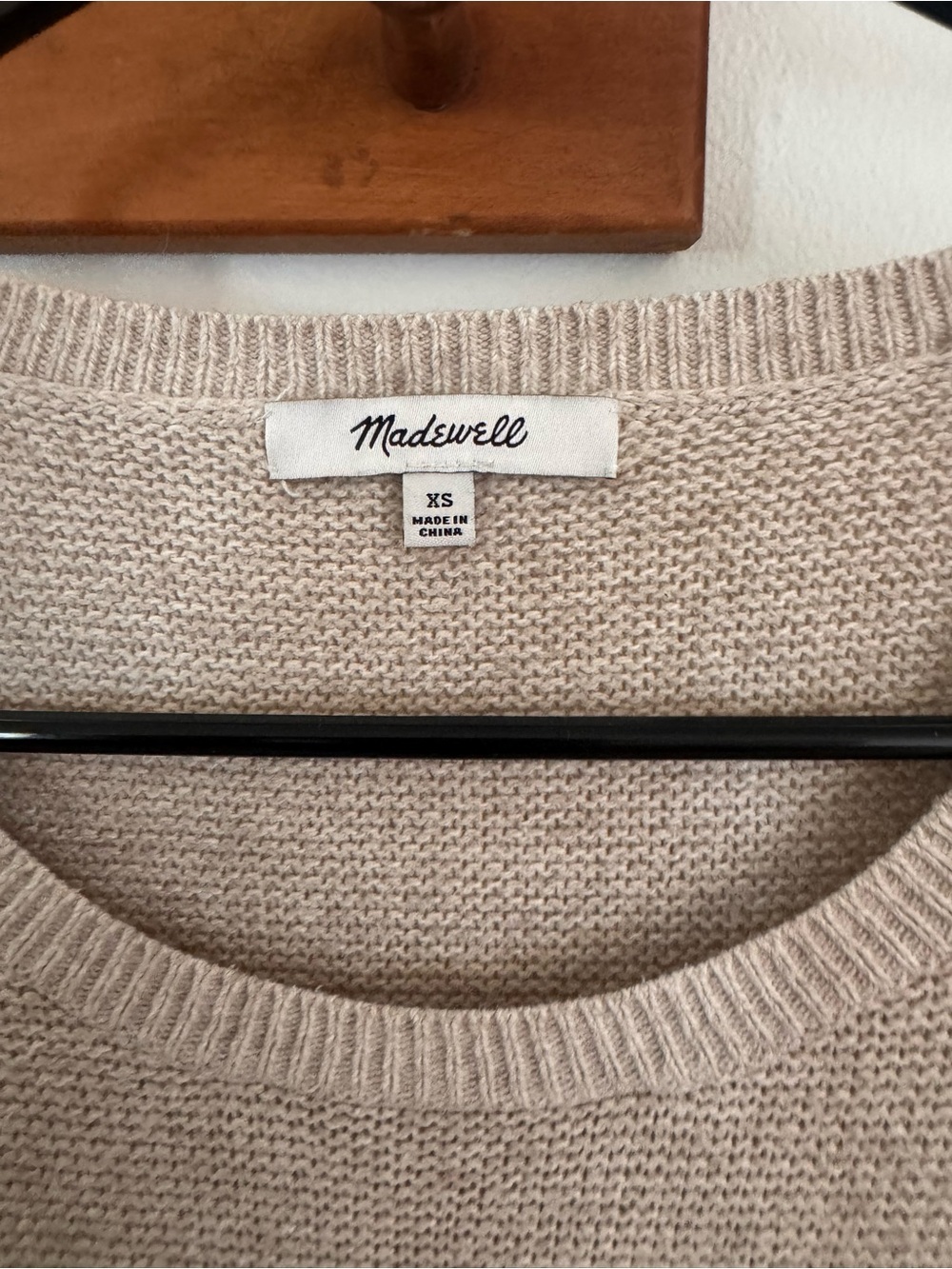 Madewell Riverside Texture Sweater XS Marled Flax F3447